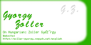 gyorgy zoller business card